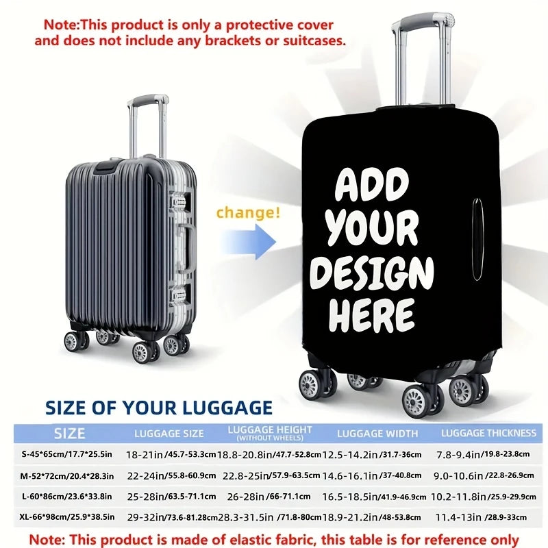 Custom Travel Luggage Covers, Personalized Luggage Covers, Luggage Protective Covers, Add Your Own Design, Washable Stretch Lugg