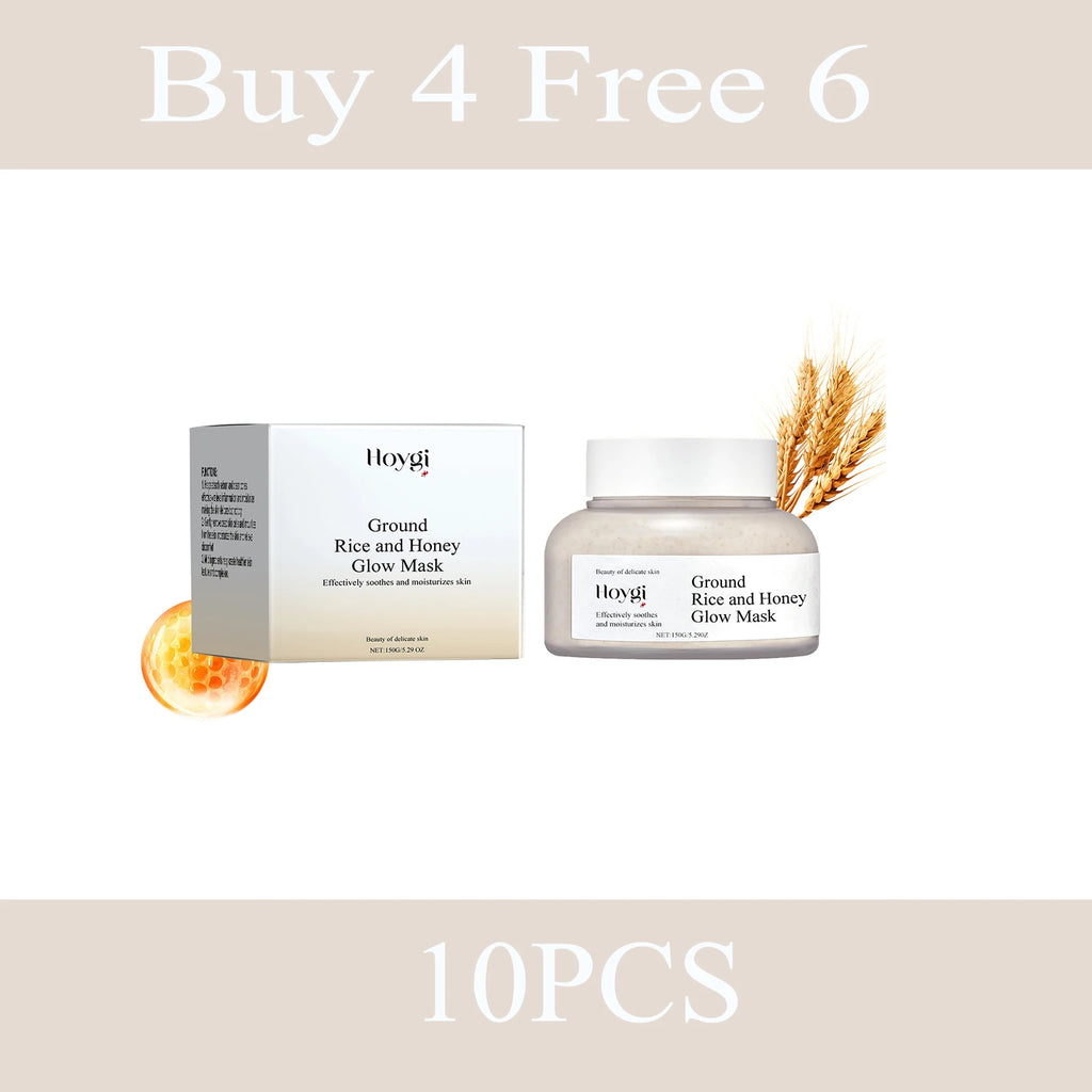 Hoygi 150g Rice Honey Brightening Mask Moisturizing Hydrating Nourishing Face Mask For Radiant Skin Daily Use Non Irritating