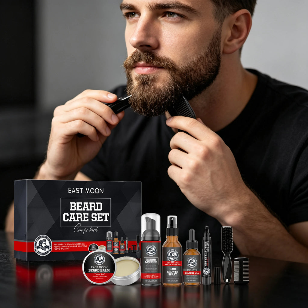 Beard Care Set with Jojoba Oil