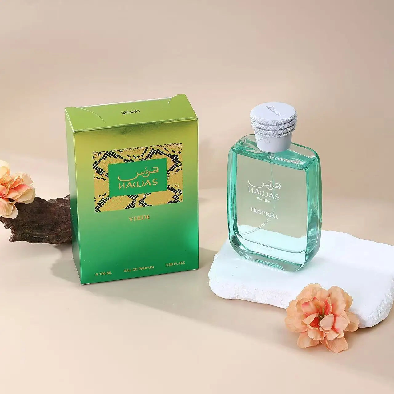 Hawas For Him Verde Eau de Parfum 100ml 3.38fl.oz Men Citrus Woody Fresh Long Lasting Fragrance