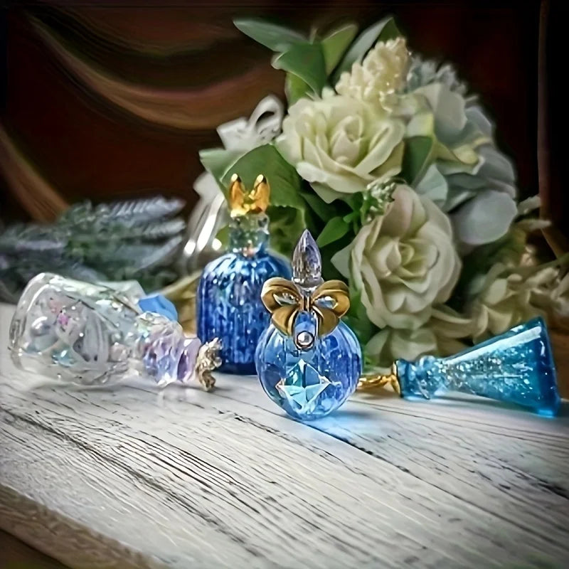 5-piece Resin Silicone Mold Perfume Bottles Suitable Resin Casting Set Home Decoration Desktop Display DIY Friendly for Beginner