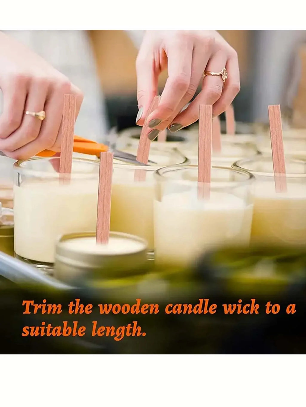 DIY Candle Making Kit - 60pcs Set with Natural Wood Wicks, Metal Stands & Glue Dots for Crafting