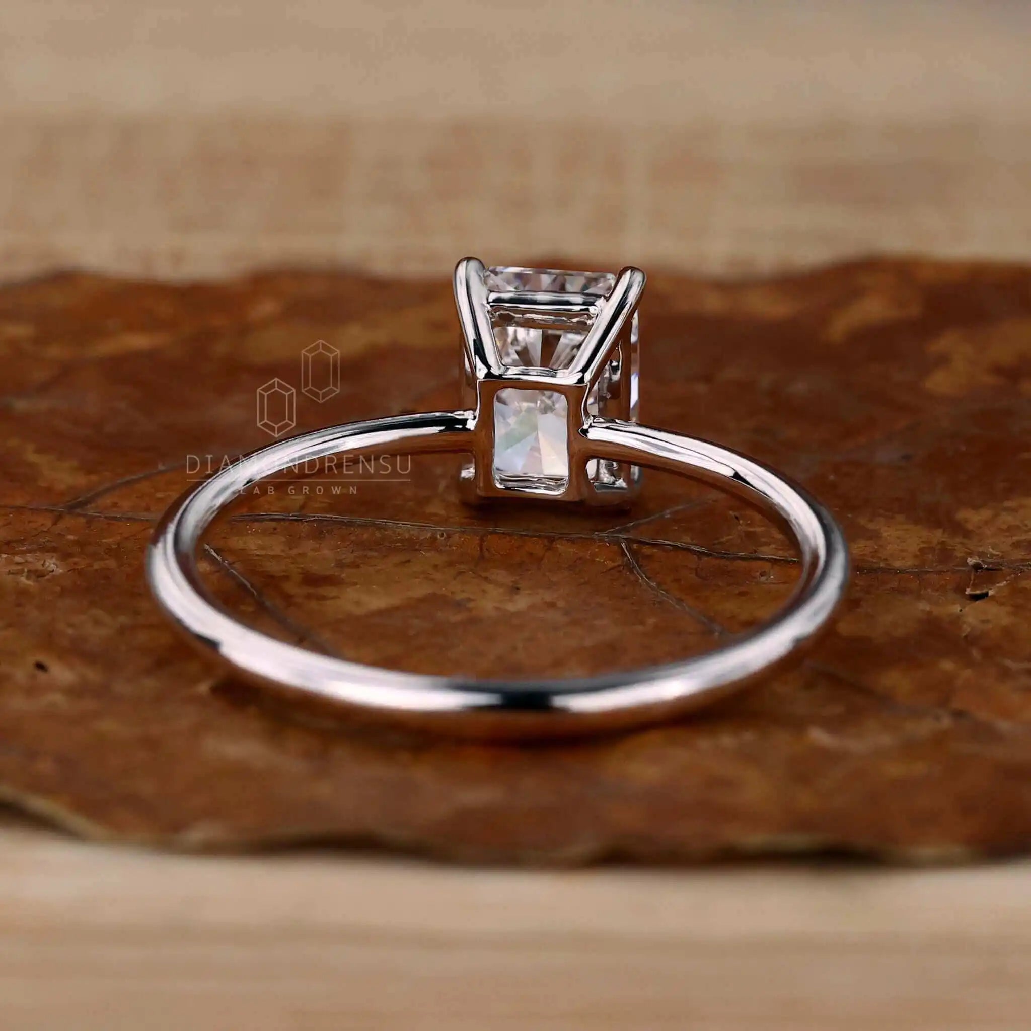 Jewelry Lab Grown Diamond Radiant Cut Solitaire Engagement Ring Solitaire Engagement Rings Solitaire Wedding Rings for Women