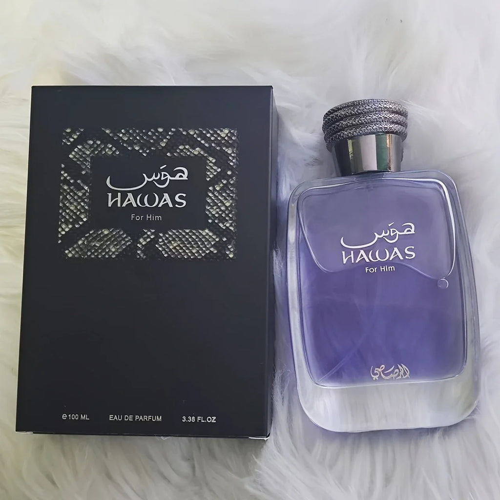 Hawas For Him Purple Edition Eau de Parfum 100ml 3.38fl.oz Men Woody Spicy Long Lasting Fragrance
