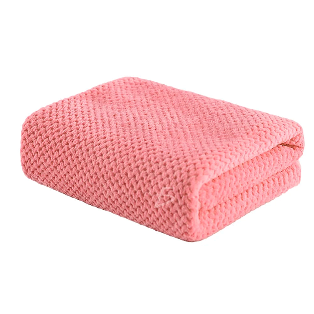 ELE-GATE Innovative 2-in-1 Soft Cotton Bath Set with Solid Color Absorbent and Lint-Free Towels for Home Comfort