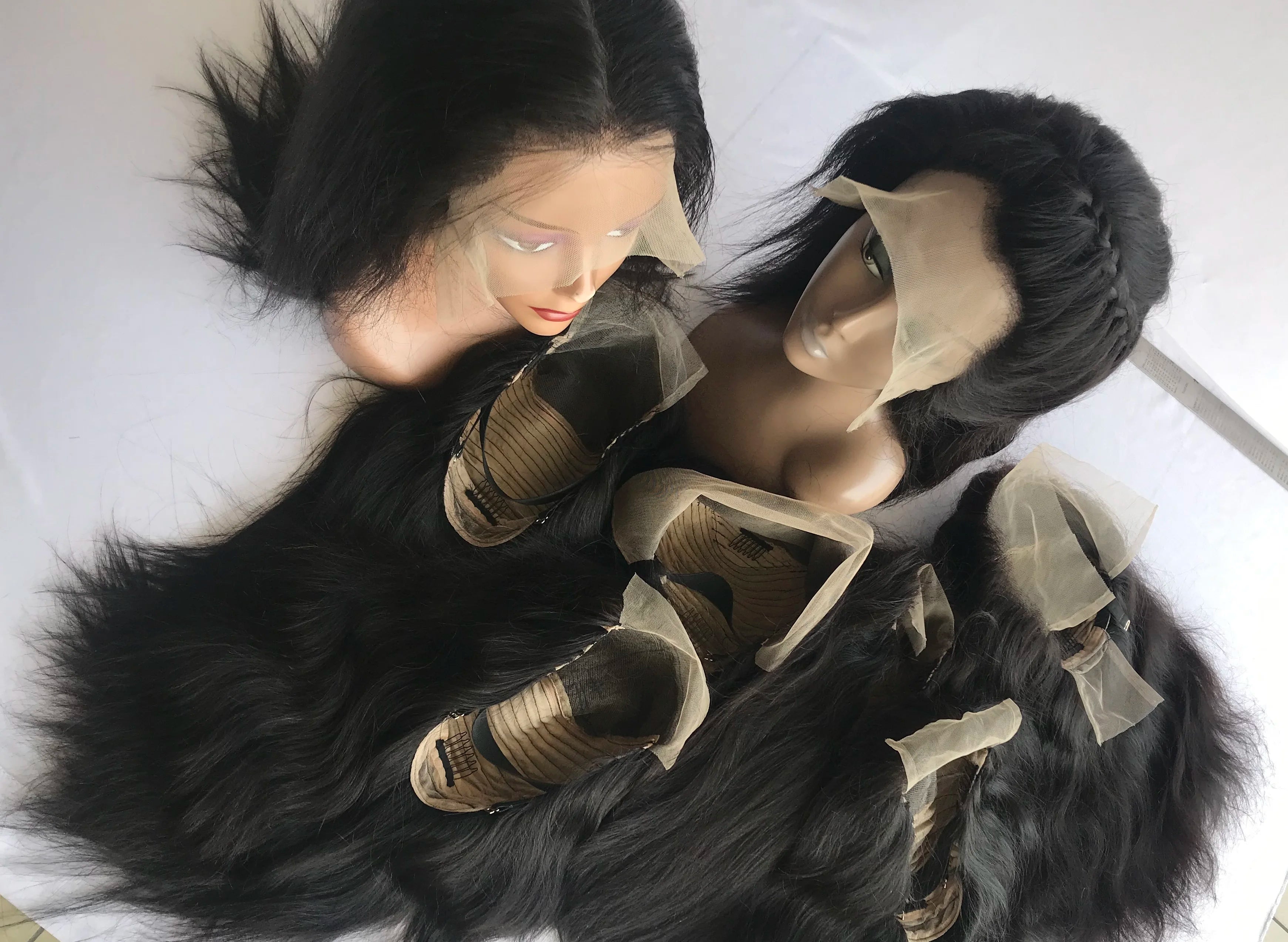 Top Quality Soft Silky Straight Frontals and HD Lace Closure All Size Single Donor 100 % Unprocessed Remy Virgin Human Hair Wigs