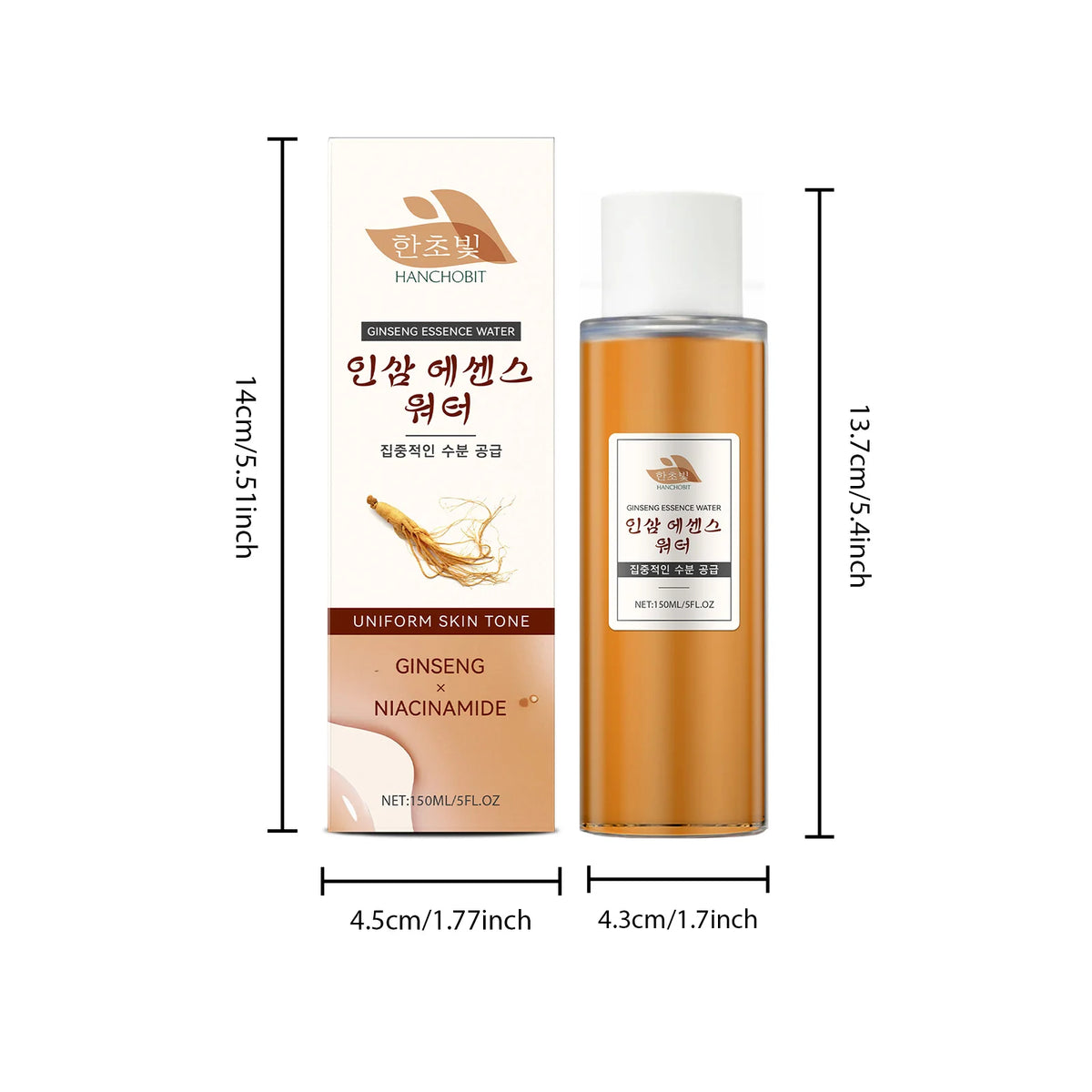150ML Ginseng Essence Face Toner Daily Moisturizing Enhance Smoothness Improve Skin Texture Soothing Redness Oil Control Non-sticky Face Toner