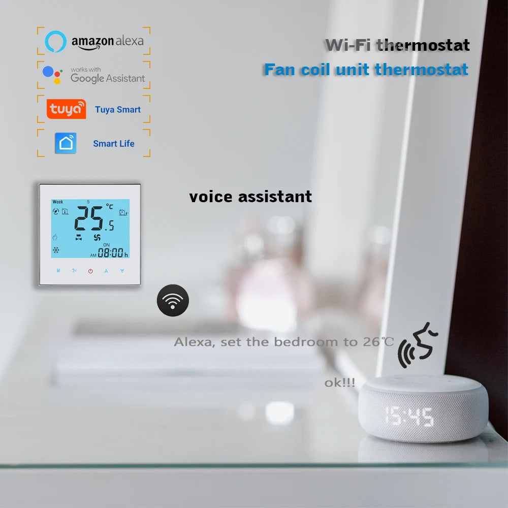 0-10V fan temperature regulator 2P air conditioning temperature controller with TUYA WiFi