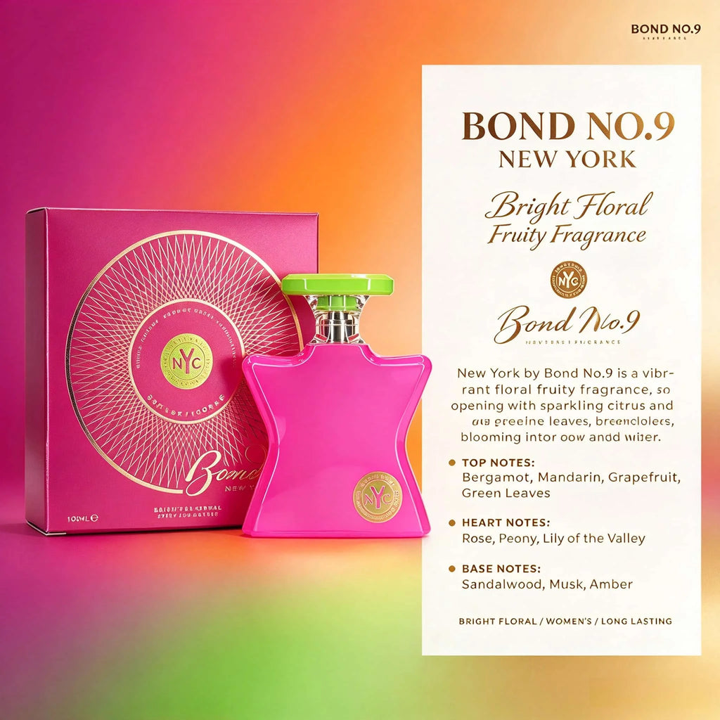 Bond No.9 Madison Square Park Eau De Parfum 3.4 oz 100ml | Fresh Flowers, Fruits, Greenery, Grapes, Red Leaves, Roses, Tulips, Teak, Vetiver | Long Lasting Fragrance 5-6 Hours Daily/Travel/Party New York Garden Choice