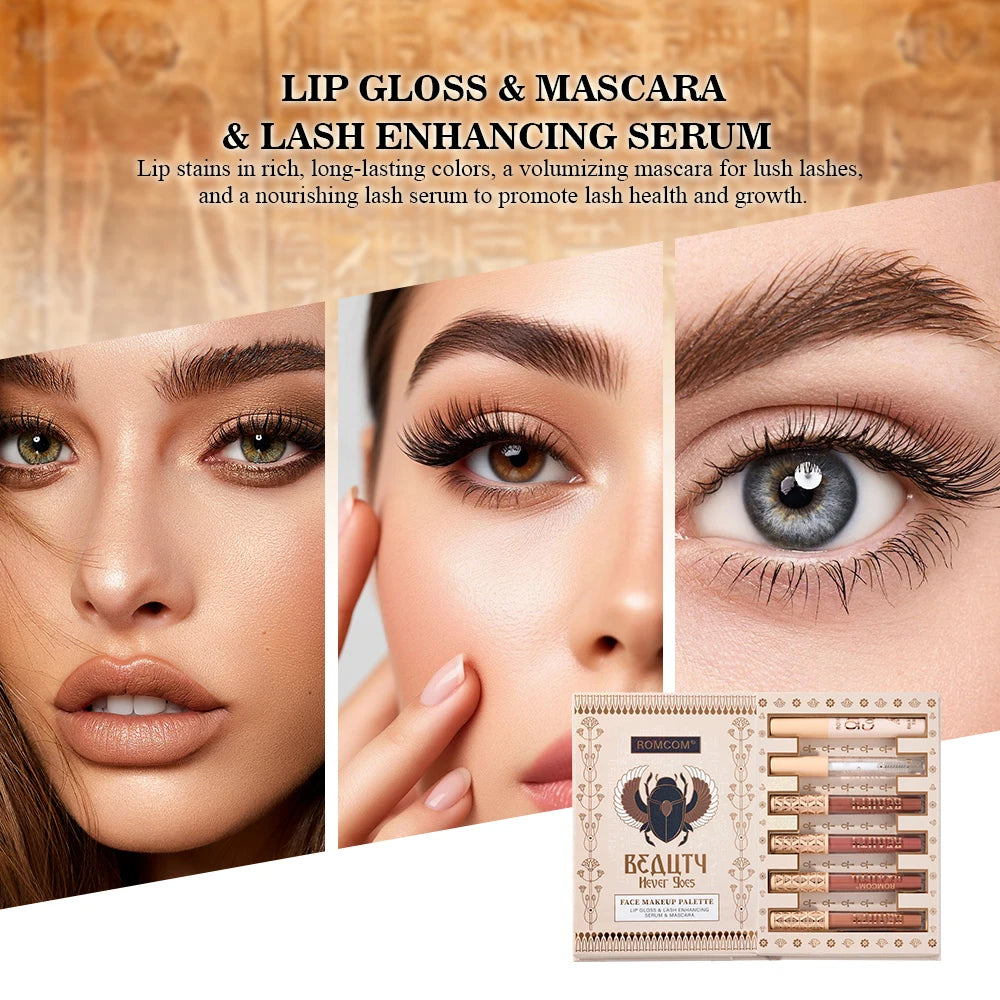 5-Page All-in-One Makeup Book Eye Shadow Powder Blusher High Gloss Powder Facial Mask Lip Gloss Mascara Essence Eye Black