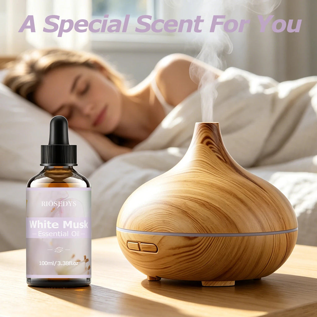 WHITE MUSK Essential Oil, Soft Musk Fragrance Oil for Diffusers, Aromatherapy & DIY Scented Crafts, Clean and Elegant Aroma