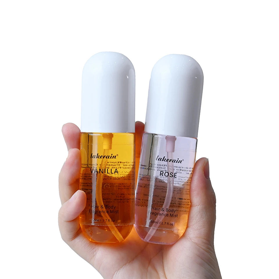 Christmas Gift 50ml Vanilla Rose Fragrance Spray Hair & Body Fragrance Mist Fresh Long Lasting Perfume Travel Size Freshener Spr
