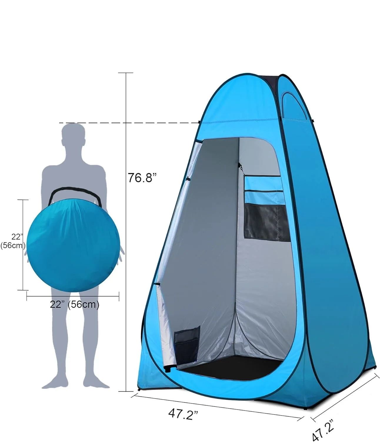 Portable Outdoor Camping Tent Single-Person Tent Dressing Room Tent Shower Tent Storage Cabinet/Fishing/Photography Tent