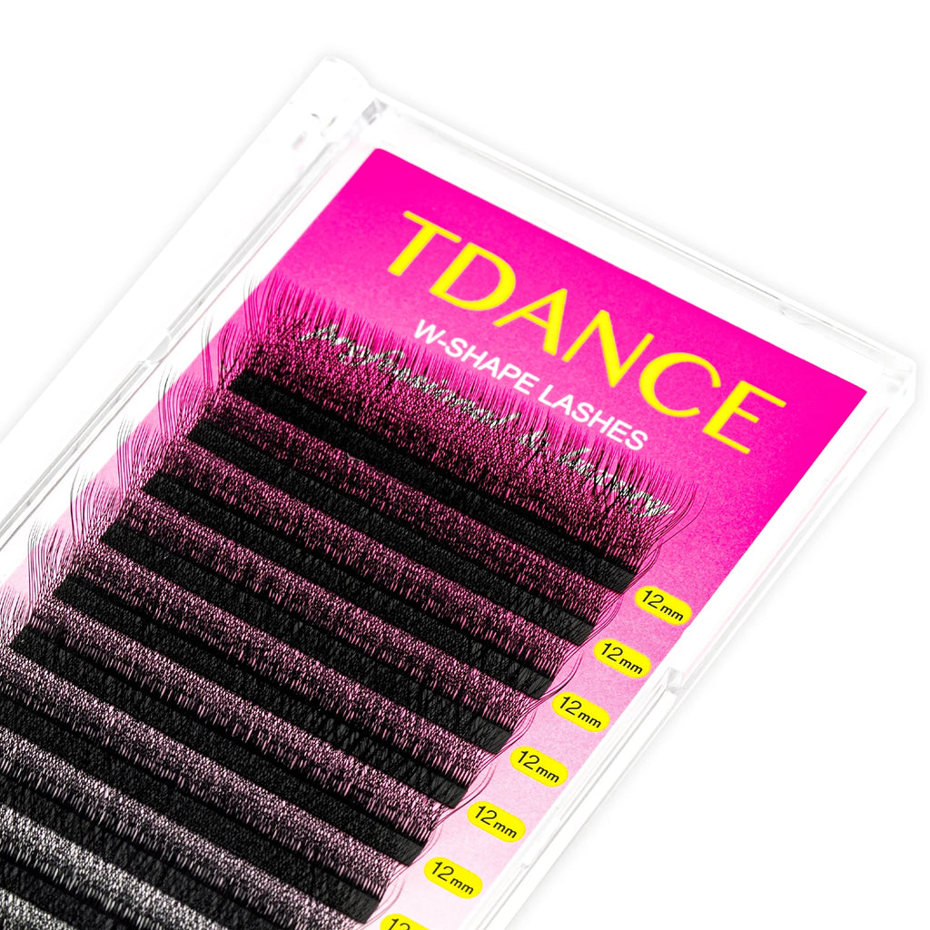TDANCE 3D 4D 5D 6D Premade Fans Eyelash Extension W Style Faux Mink Natural Soft Bloom Lash Automatic Flowering Volume Eyelashes