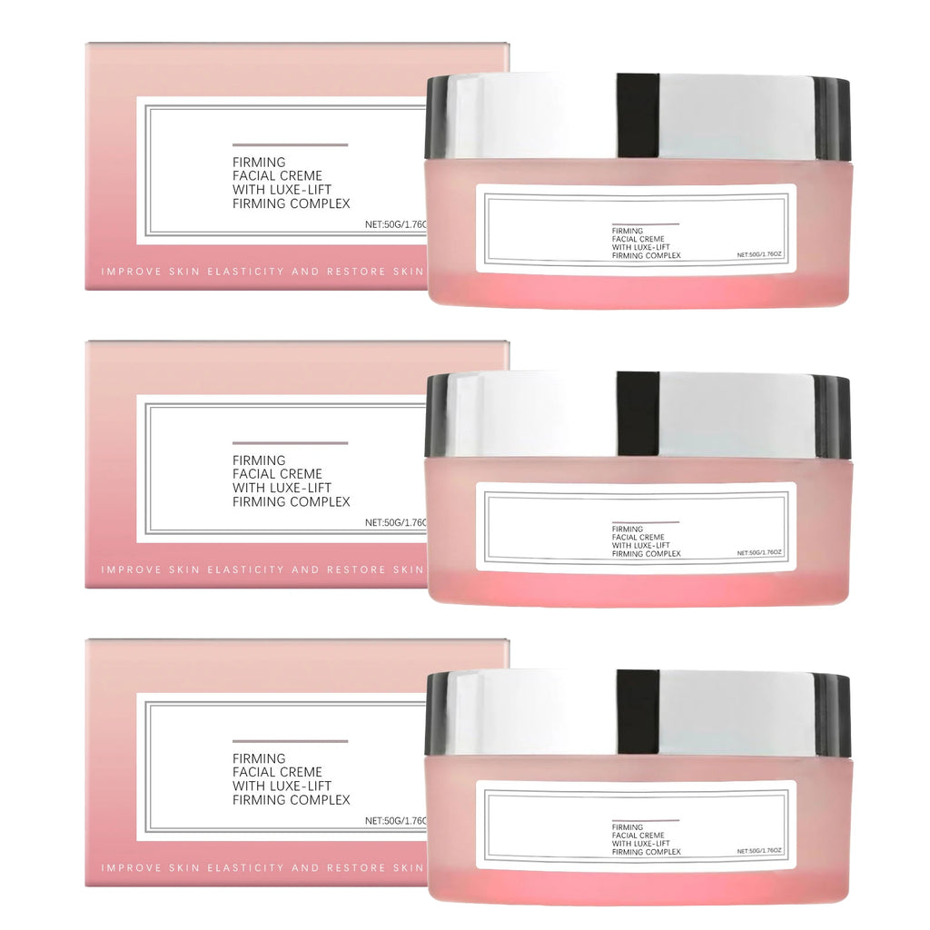Firming Facial Cream Collagen Rose Oil Deeply Hydrates Rough Texture Replenishes Moisture Restores Elasticity Lifts Contours Smooths Skin Face Neck Moisturizer