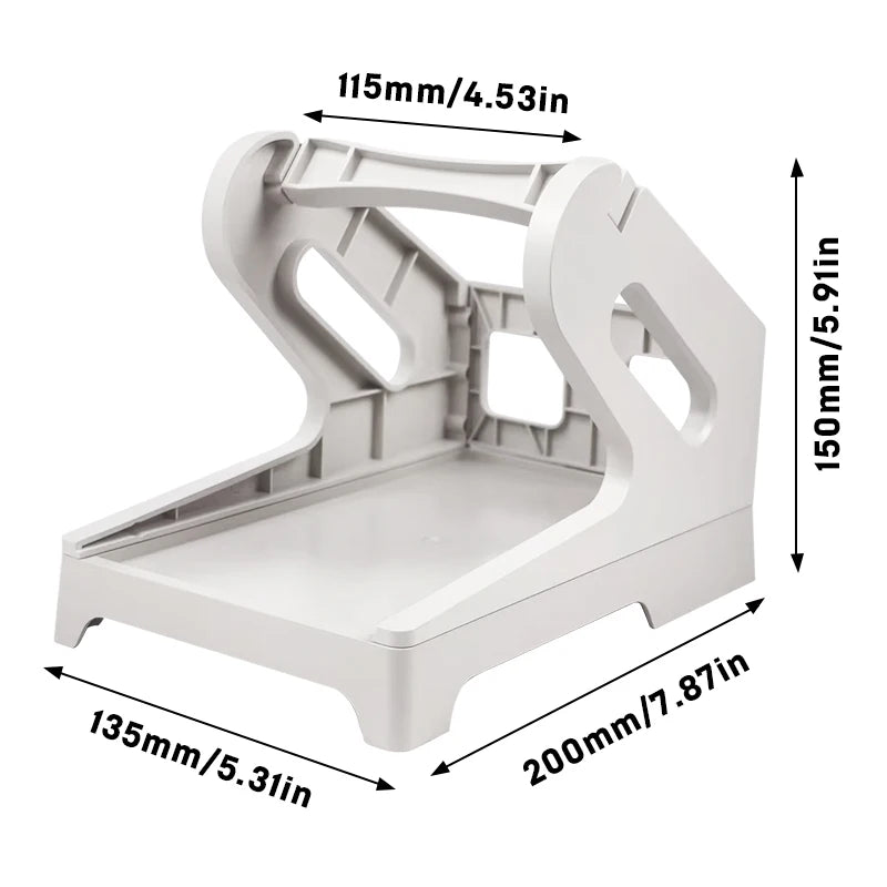 SINMARK Thermal Label Holder for 4x6 Rolls & Fan-Fold Labels - Durable ABS Desktop Shipping Printer Accessory Label Organizer