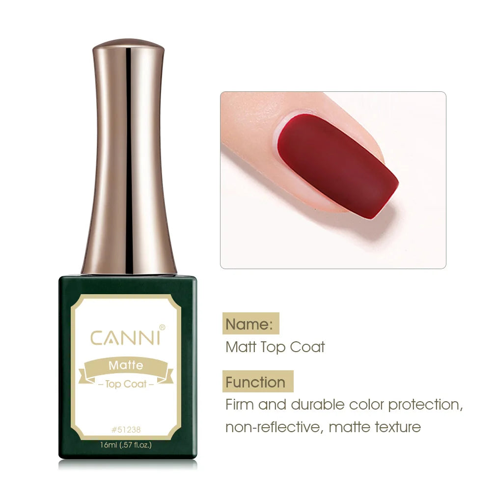CANNI 16ml Nail Art Salon Professional Use Long-lasting High Glossy  Black Pink White Red Color Nail Gel Polish Enamel Lacquer