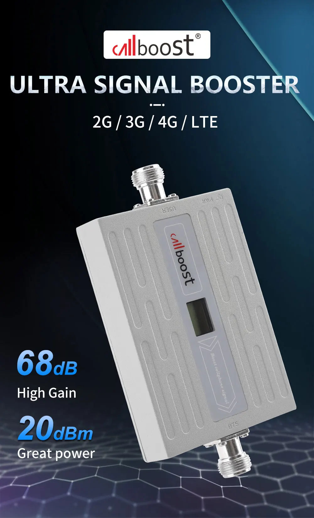Callboost 4G LTE Mobile Phone Network tower Transceiver 1900MHz Cellular Amplifier Internet Amplifi 3G Antenna external Repeater