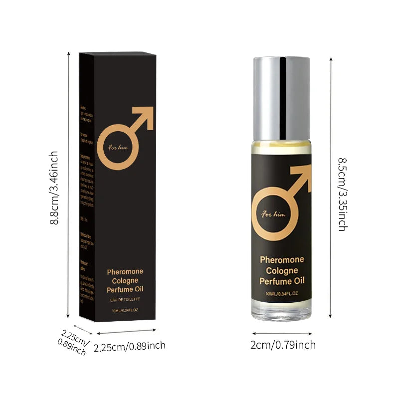 Dopamine Roll-On Body Essential Oil for Women, Portable Eau De Parfum Oil 0.34 Ounce, Liquid Form, for Makeup Dating Birthday Us