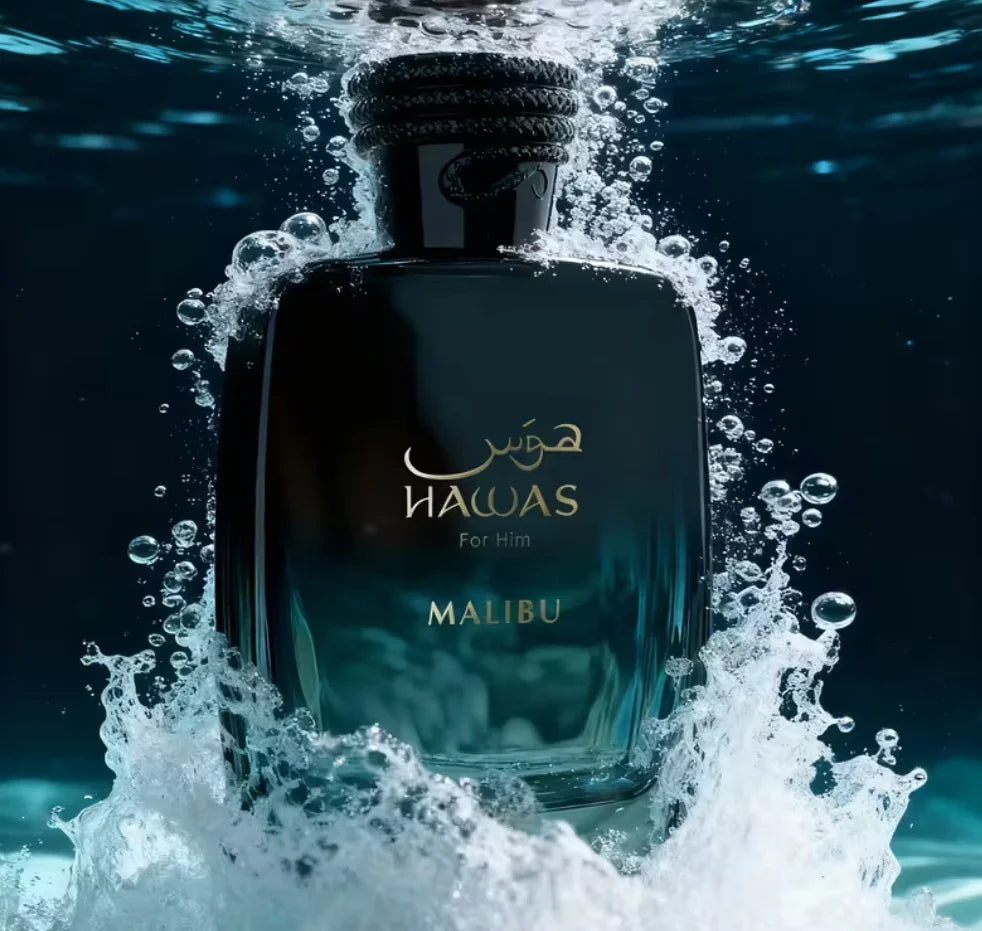 Hawas- Malibu For Him is a refreshing citrus aquatic fragrance with strange fragrance. The men's perfume is 3.4oz100ml, lasting and suitable for any venue
