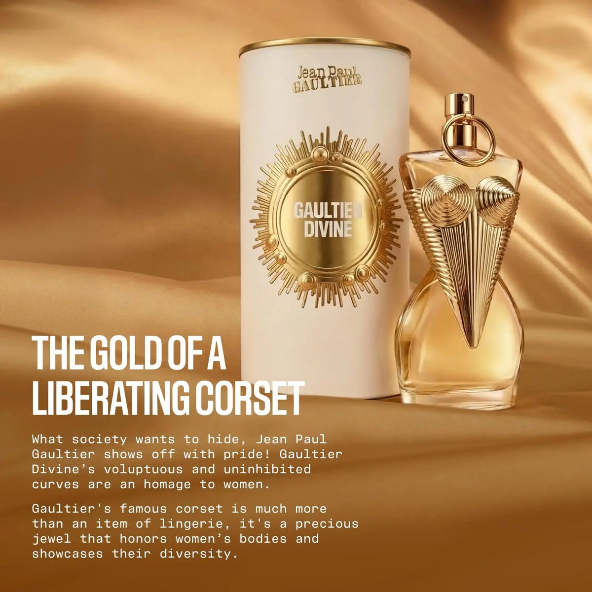 Jean Paul Gaultier Gaultier Divine Eau De Parfum Spray – Addictive Floral Scent with Salty Note, Fleur De Lys & Meringue, Long-Lasting Refillable Designer Fragrance, Perfect Gift, 3.4 Fl oz / 100 ml