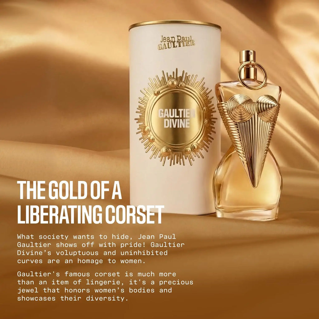 Jean Paul Gaultier Gaultier Divine Eau De Parfum Spray – Addictive Floral Scent with Salty Note, Fleur De Lys & Meringue, Long-Lasting Refillable Designer Fragrance, Perfect Gift, 3.4 Fl oz / 100 ml