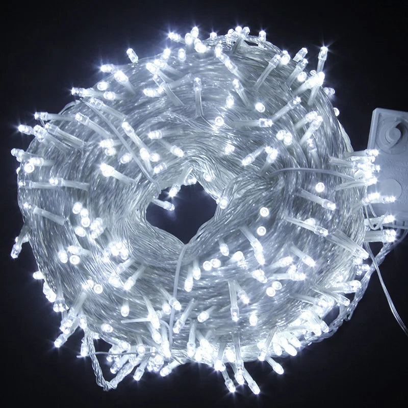 Outdoor LED String Lights Garland 2M 10M Waterproof Fairy Light Festoon Lamp Wedding Party Holiday Gardening Decoration Light