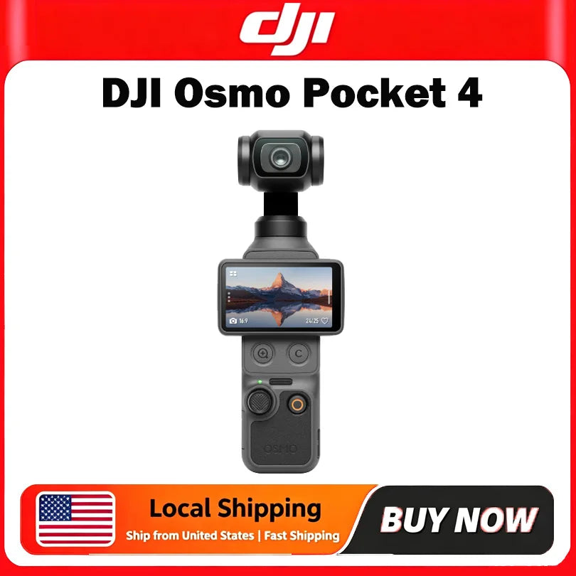 US Stock DJI Osmo Pocket 4 4K Handheld Gimbal Camera 3-Axis Stabilizer Vlog Camera AI Tracking Portable Video Camera