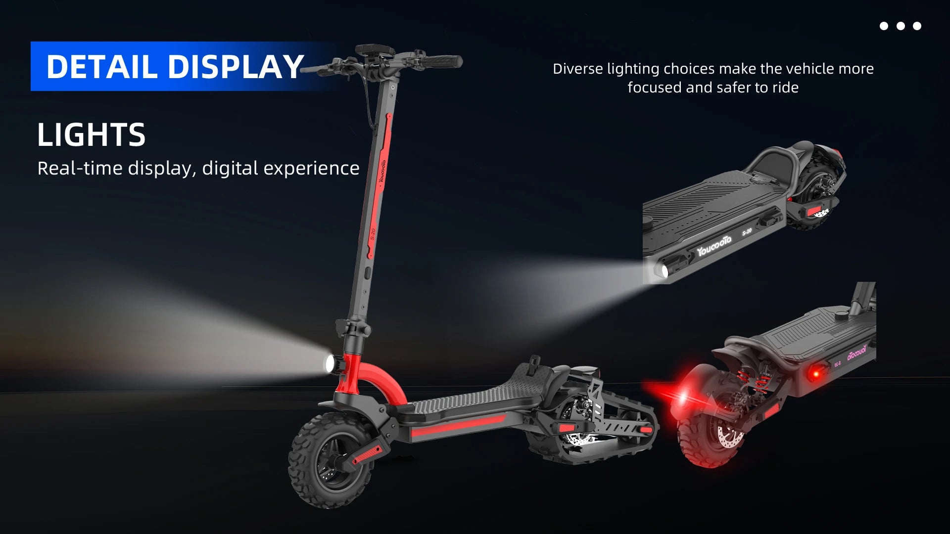 3-in-1(All-Terrain mode+Road mode+Ski mode) Snow Scooter 2000W 48V20Ah Snow Sled E-Scooter Sleigh Wheel Electric Scooter