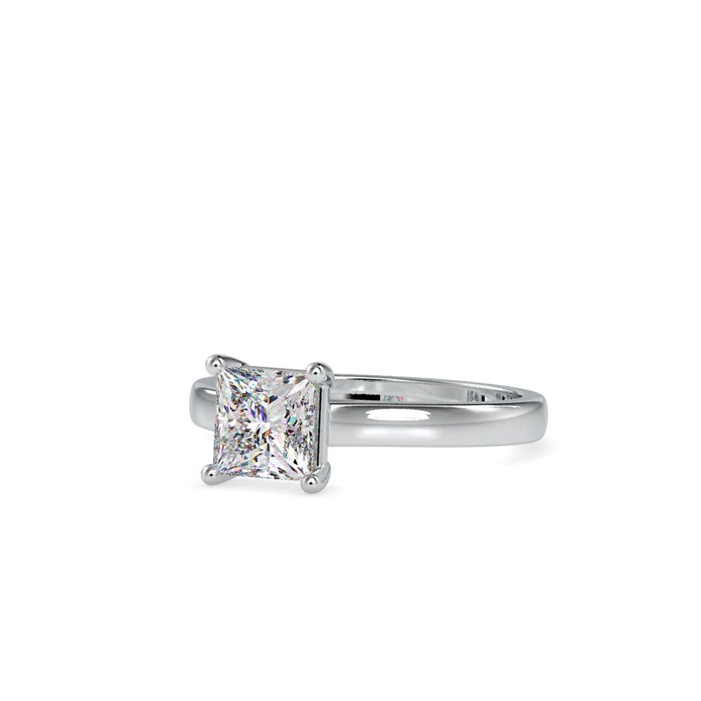 Princess Cut Lab Grown Diamond Engagement Ring 24K Solid Gold Silver Plated Luxury 1.5 Carat VS-VVS D Color Women's Anniversary