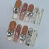 10Pcs Colors Wholesale Hand Paint Gel Best-selling Beautiful Luxury Customized Handmade Press on Nails