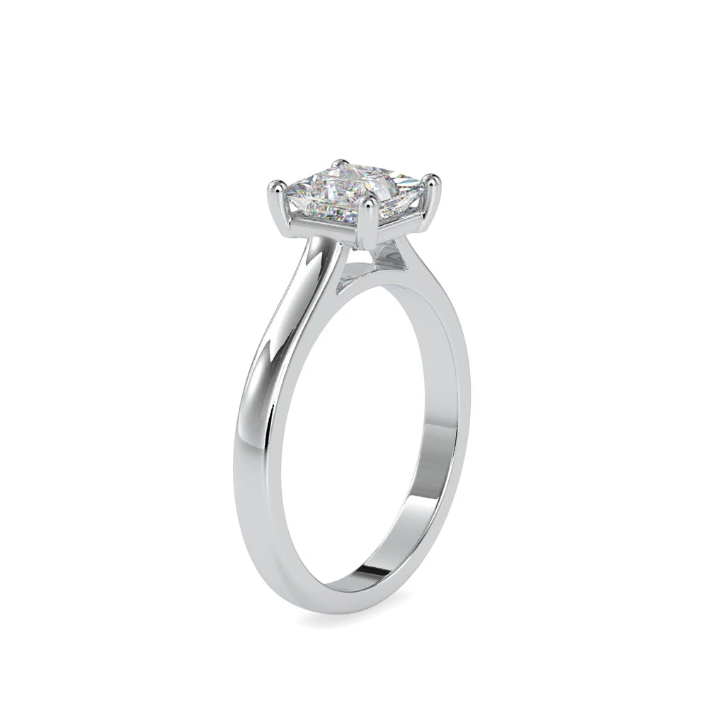 Princess Cut Lab Grown Diamond Engagement Ring 24K Solid Gold Silver Plated Luxury 1.5 Carat VS-VVS D Color Women's Anniversary