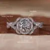 Best Selling Real Gold Rings for Women New Design 14kt White Gold Flower Style Jubilee Cut Lab Grown Diamond Engagement Ring