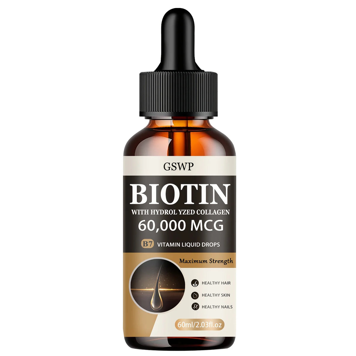 GSWP Biotin & Collagen Essential Oil - Repair Dry Hair, Deep Moisturizing, Revitalizes Hair's Beauty.60/120ml