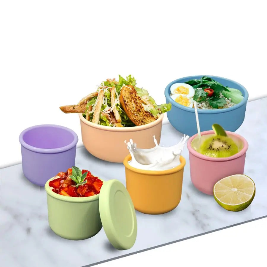 650ML 250ML Silicone Lunch Box Refrigerator Fresh-keeping Box Microwavable Home Kids Tableware  Food Storage Container with Lid