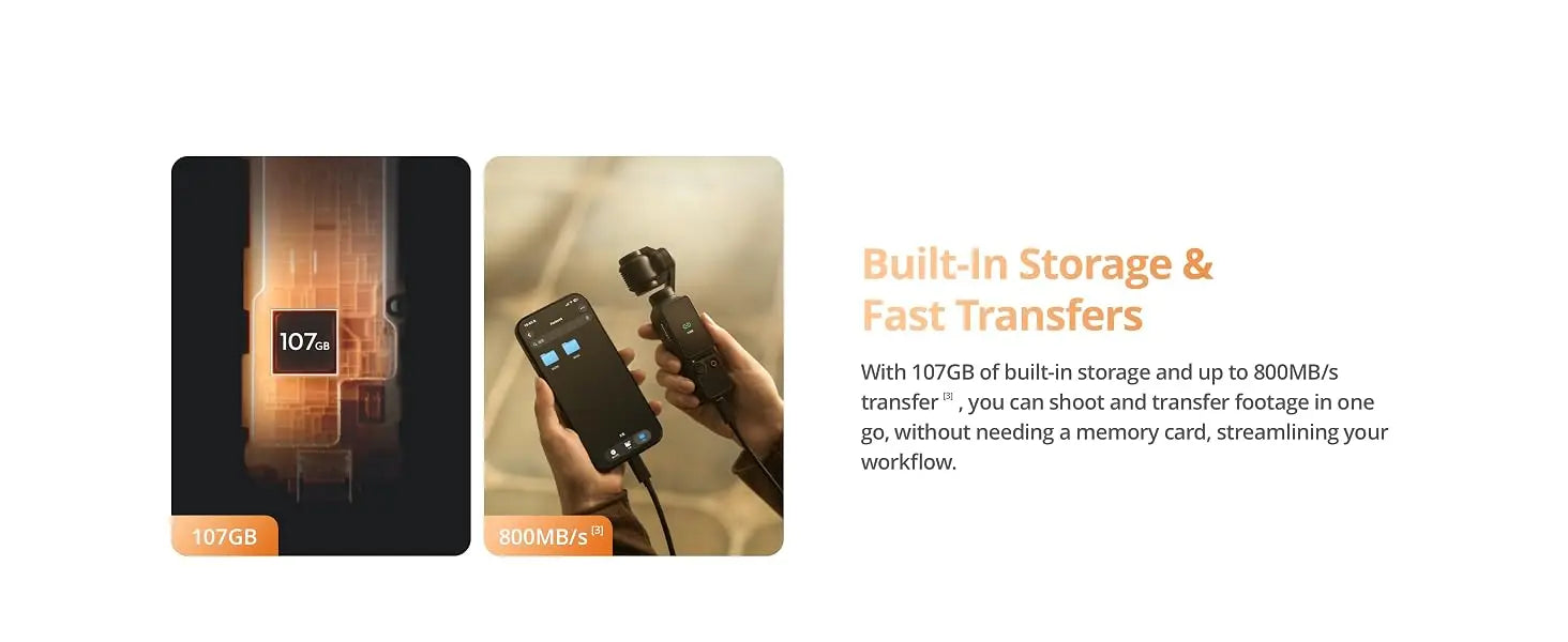 DJI Osmo Pocket 4 Standard Combo Pocket Gimbal Vlog Camera 1'' CMOS 4K/240fps Video 107GB Built-in Storage 3-Axis Stabilization 2x Lossless Zoom 2" Rotatable Screen ActiveTrack
