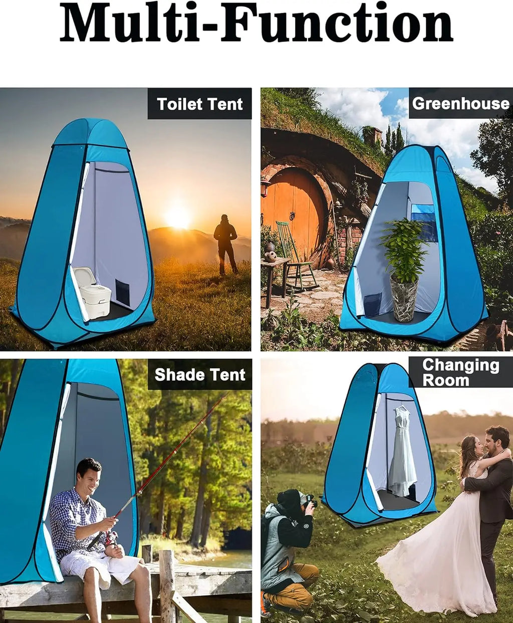Portable Outdoor Camping Tent Single-Person Tent Dressing Room Tent Shower Tent Storage Cabinet/Fishing/Photography Tent