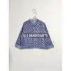 Indian Hand Block Print Cotton Quilted Jacket for Women New Style Breathable and Woven with Pocket Decoration for Autumn