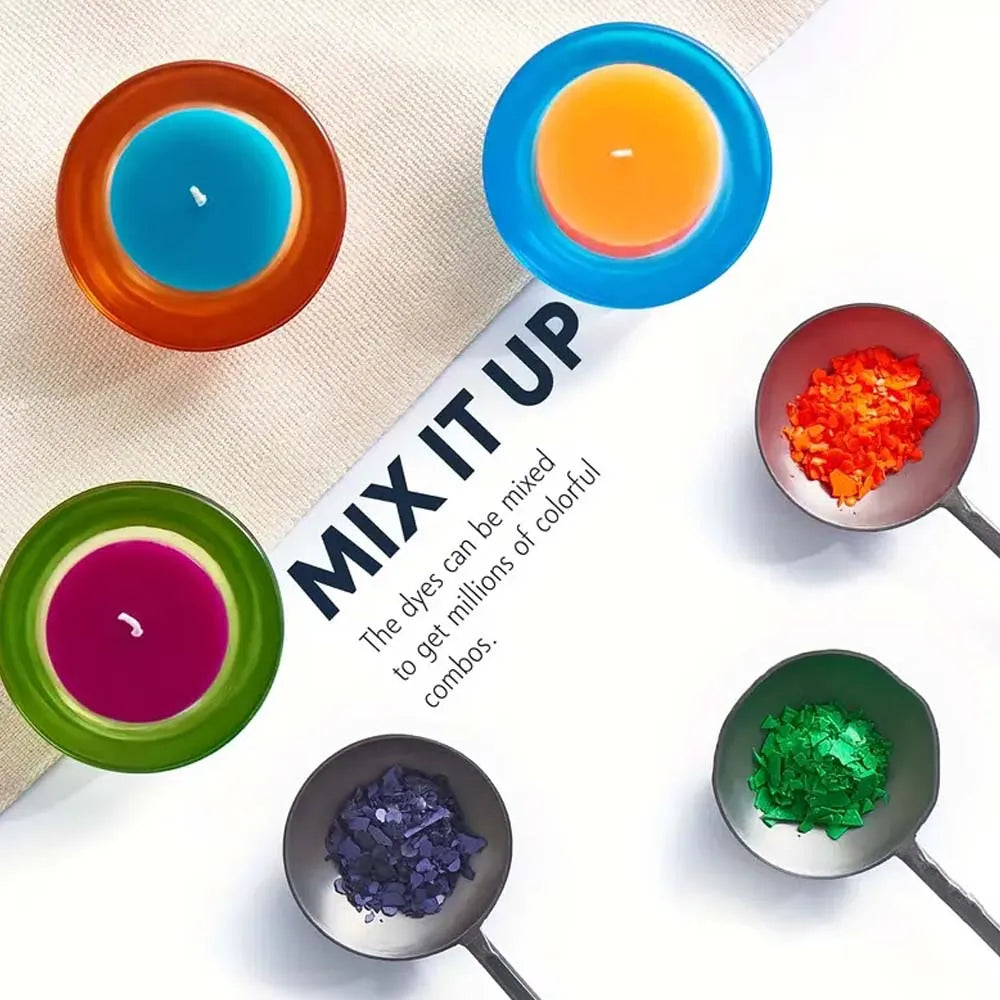 Premium Candle Making Kit: 16 Vibrant Colors, 5g Each - Perfect for DIY Candle Crafting & Dyeing Projects