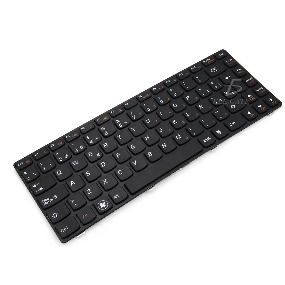 For G470 470 Laptop Keyboard Replacement Compatible Spanish Plastic Full Size 101 Keys Membrane Keyboard for Ideapad