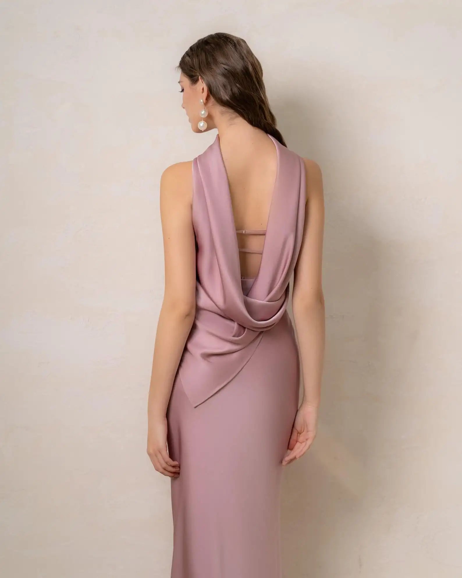 Elegant Women's Sleeveless Silk Maxi Dress Wedding Maxi Dress Engagement long gown Plain Dyed Available Big Size