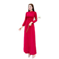 Customizable ODM Woven Traditional Vietnamese Ao Dai for Women Vintage Leopard Print Modal Asymmetrical Anti-Static Made Vietnam