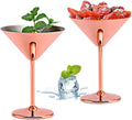 Premium Barware Quality Sale Metal Bar Champagne Glasses Copper Stainless Steel Martini Cocktail Glass Wine Drinking Goblets