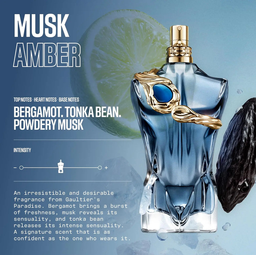 Jean Paul Gaultier Le Beau Narcisse Eau De Parfum Spray – Addictive Amber Musk & Tonka Bean Scent, Bergamot, Long-Lasting Designer Fragrance, Perfect Gift, 4.2 Fl oz / 125 ml
