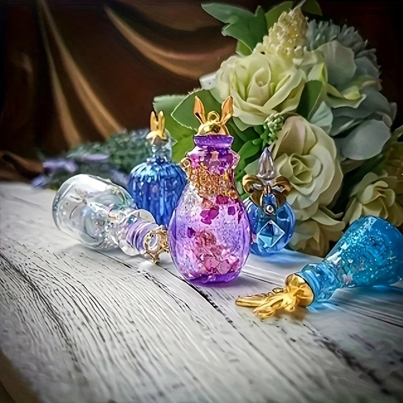 5-piece Resin Silicone Mold Perfume Bottles Suitable Resin Casting Set Home Decoration Desktop Display DIY Friendly for Beginner