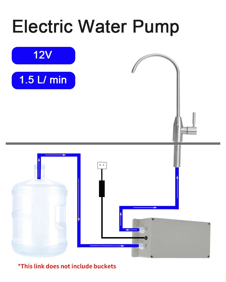 Faucet Electric Water Pump 12V 1.5 L/ Min Caravan Kitchen Automatic Suction Water Pump Motorhome Boat Galley Water Pump
