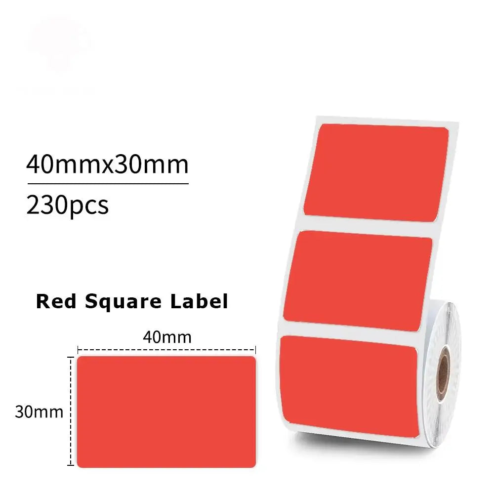 1Rolls 40x30mm White Multicolor Thermal Labels, Compatible With Phomemo M200/M210/M110/M120/M108/P50/P80 Label Printer