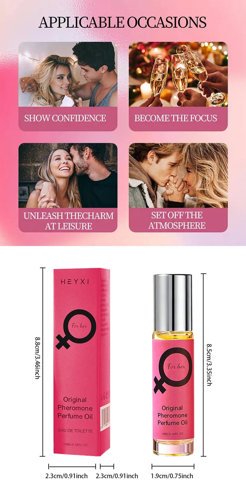 Alcohol-Free Roll-On Perfume for Women Natural Floral Scent Long-Lasting Mild Fragrance Portable and Elegant Daily Body Perfume