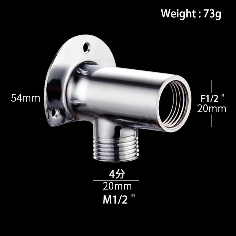 1/2" 3/4" Bathroom Faucet Fixed Base Wall Mounted Tap Installation Adapter Universal Connector Shower Inlet Outlet Valve Parts