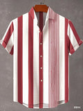 Nouvelle chemise à manches courtes à carreaux à rayures verticales pour hommes, chemise décontractée à manches courtes de style